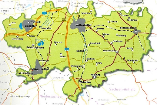 Verbandsgebiet des KreislandFrauenverbandes Wolfenbüttel-Salzgitter